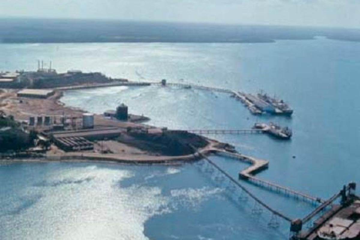 Aerial Image Fort Hill Wharf.