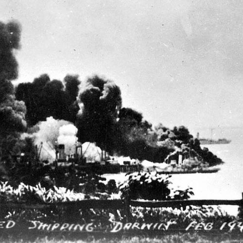 Bombing of Darwin - Fort Hill Wharf. 