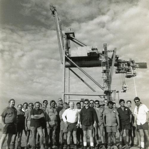 Workers, Fort Hill Wharf. 